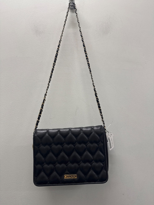 Vist Large View of Product Image Which is Used Black Moschino Small Leather Handbag