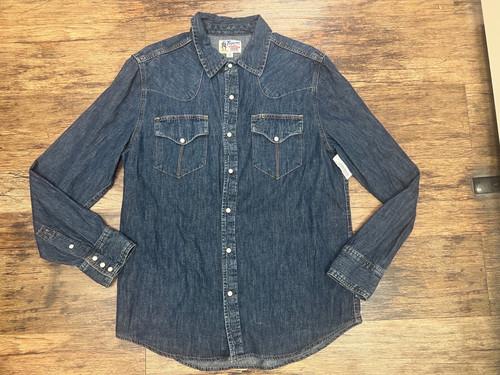 Vist Large View of Product Image Which is Used tecovas Mens Denim shacket M
