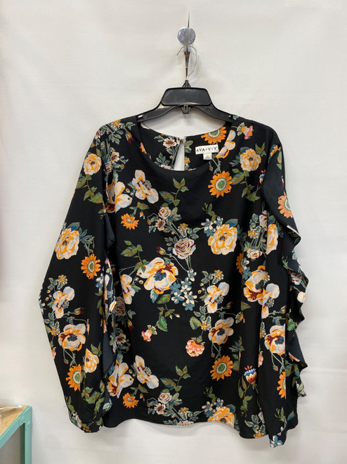 Vist Large View of Product Image Which is Used Ava & Viv Long Sleeve Top 3X-22