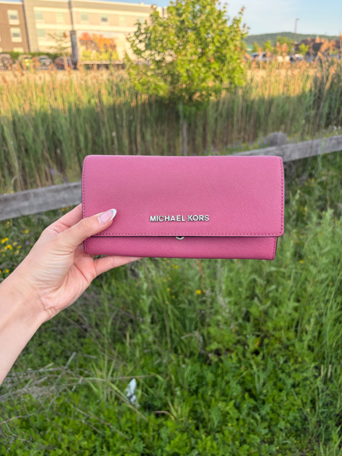 Vist Large View of Product Image Which is Used Michael Michael Kors Leather Wallet