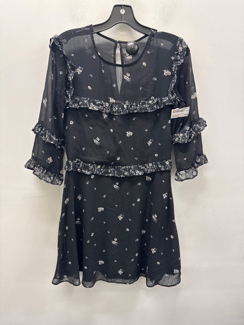 Vist Large View of Product Image Which is Used Black Floral Abercrombie & Fitch Short Dress B M-8/10