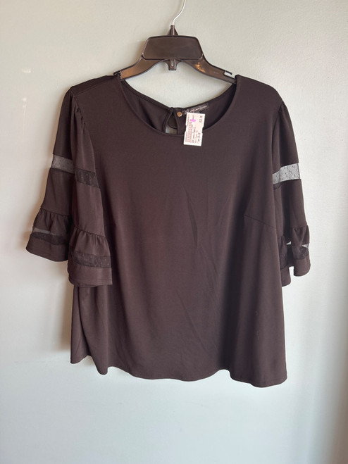 Vist Large View of Product Image Which is Used Adrianna Papell Short Sleeve Top 1X-18