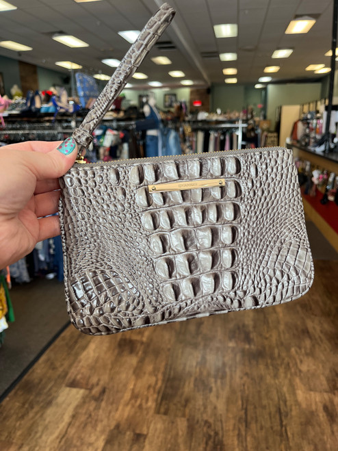 Vist Large View of Product Image Which is Used Brahmin Leather Wristlet