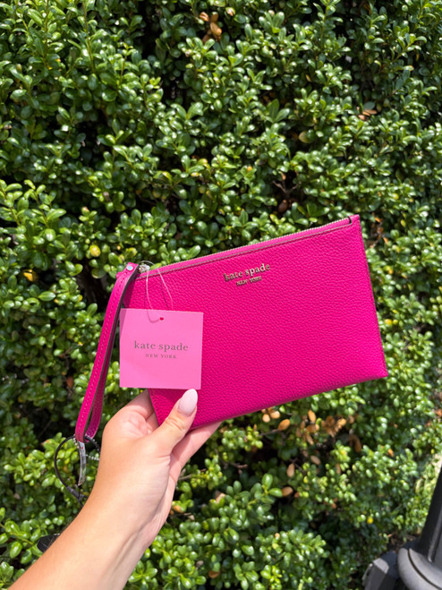 Vist Large View of Product Image Which is Used Kate Spade New York Leather Wristlet