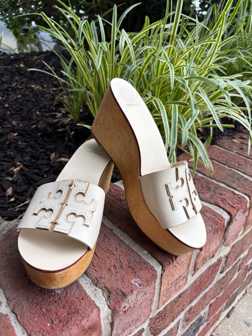 Vist Large View of Product Image Which is Used Tory Burch wedge Clogs 8