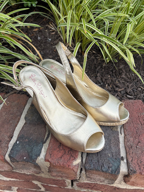 Vist Large View of Product Image Which is Used Lilly Pulitzer Wedge Sandals