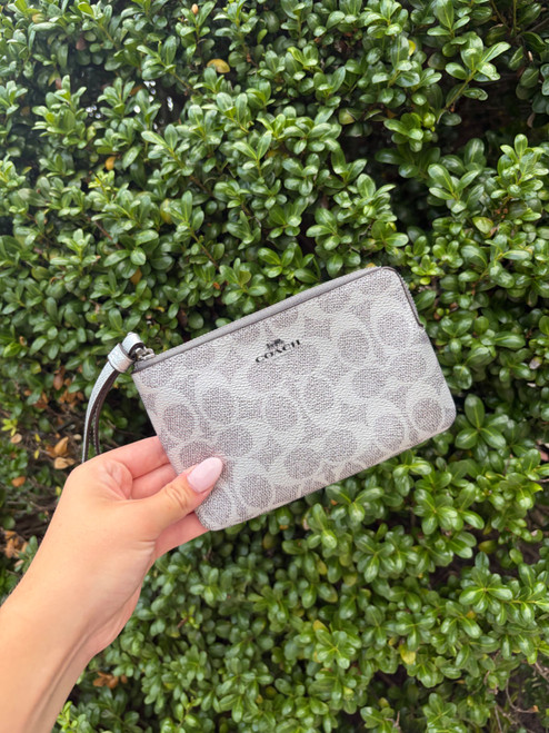 Vist Large View of Product Image Which is Used coach silver Wallet wristlet