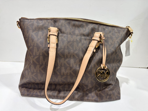 Vist Large View of Product Image Which is Used Michael Michael Kors Large Leather Handbag