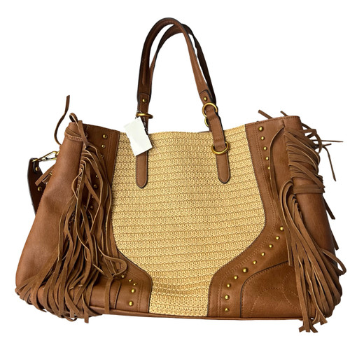 Vist Large View of Product Image Which is Used Jessica Simpson Large Leather Handbag
