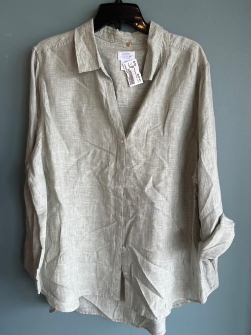 Vist Large View of Product Image Which is Used Unbranded Long Sleeve linen Top 2X-20