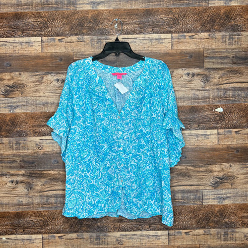Vist Large View of Product Image Which is Used Lilly Pulitzer Short Sleeve Top XL-16
