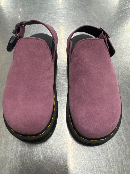 Vist Large View of Product Image Which is Used Purple Dr. Martens Clogs 8