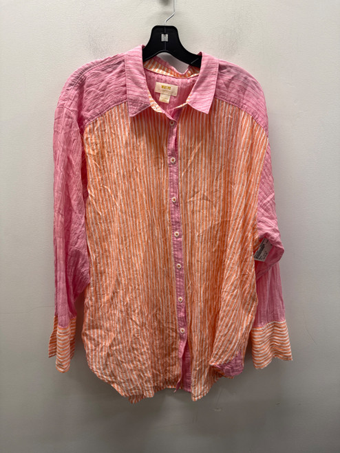Vist Large View of Product Image Which is Used Pink & Orange Maeve Long Sleeve Top XL-16