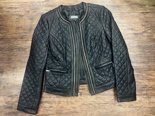Vist Large View of Product Image Which is Used Neiman Marcus Leather Jacket M-8/10