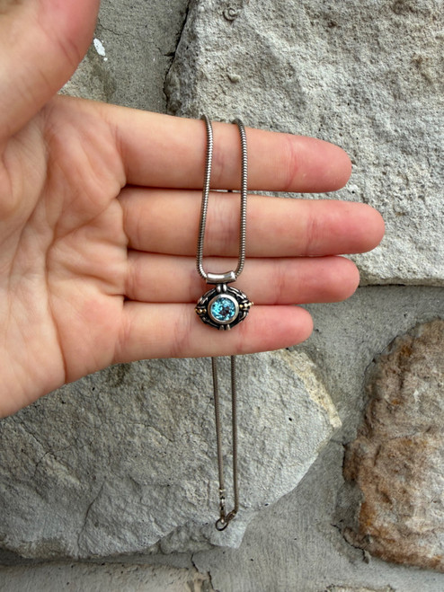 Vist Large View of Product Image Which is Used Lagos blue gem Necklace