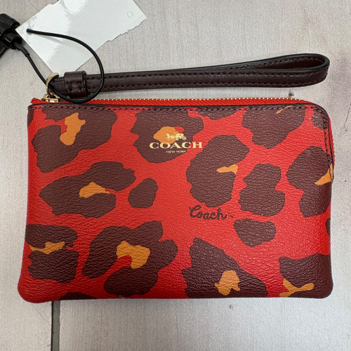 Vist Large View of Product Image Which is Used Coach Leather Wristlet