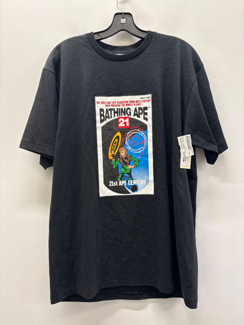 Vist Large View of Product Image Which is Used Black Bathing Ape  Mens Short Sleeve Top XL/17-17.5