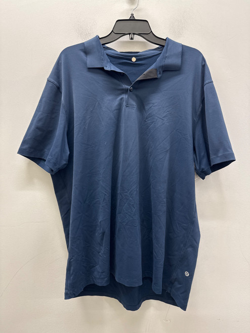 Vist Large View of Product Image Which is Used Lululemon Athletica Blue Mens Short Sleeve Top XL/17-17.5