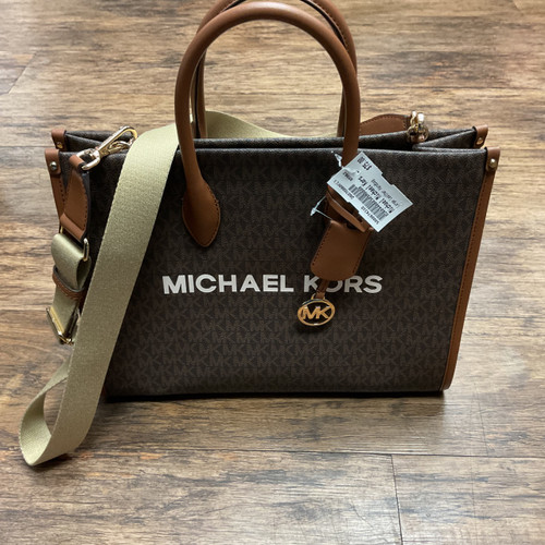 Vist Large View of Product Image Which is Used Michael Michael Kors Large Leather Handbag