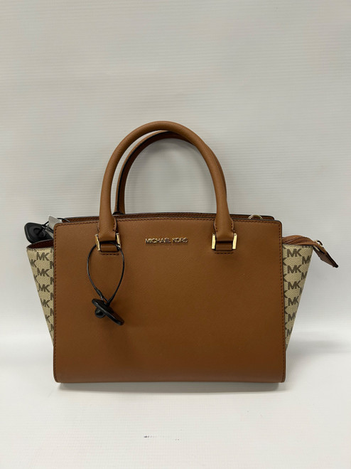 Vist Large View of Product Image Which is Used Michael Michael Kors Large Leather Handbag