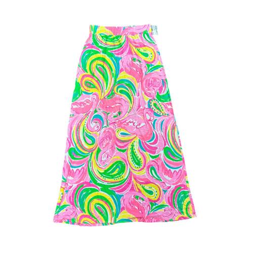 Vist Large View of Product Image Which is Used Lilly Pulitzer Long Skirt XS 0-2/25-26