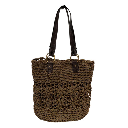 Vist Large View of Product Image Which is Used Wicker Woven tote Handbag