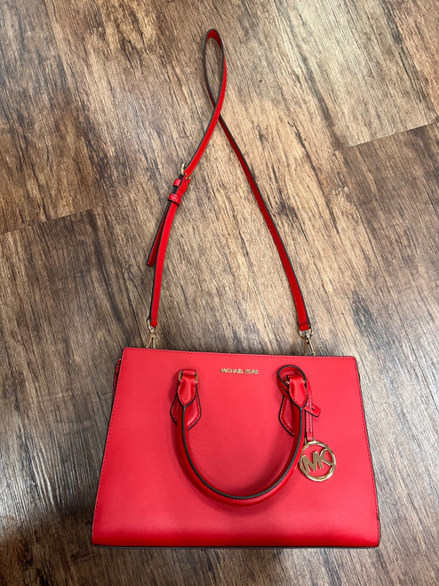 Vist Large View of Product Image Which is Used Michael Michael Kors Large Leather Handbag