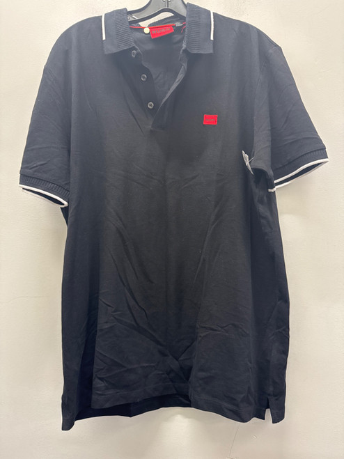 Vist Large View of Product Image Which is Used Black Hugo Boss Mens Short Sleeve Top XL/17-17.5
