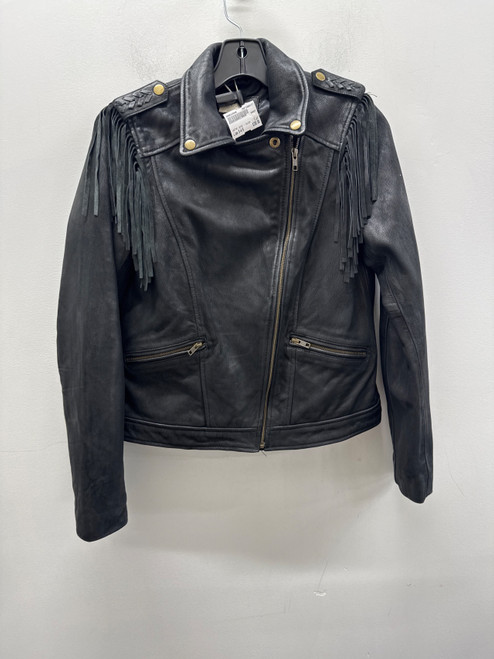 Vist Large View of Product Image Which is Used NWT Black Louizon Leather Jacket S-4/6