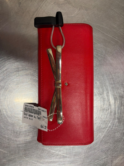 Vist Large View of Product Image Which is Used Red Kate Spade New York Leather Wallet