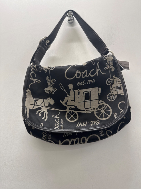 Vist Large View of Product Image Which is Used Black Coach Large Handbag