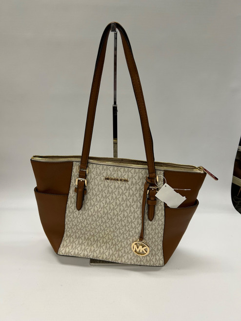 Vist Large View of Product Image Which is Used Michael Michael Kors Large Leather Handbag