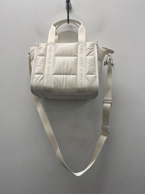 Vist Large View of Product Image Which is Used White Kate Spade New York Small Leather Handbag