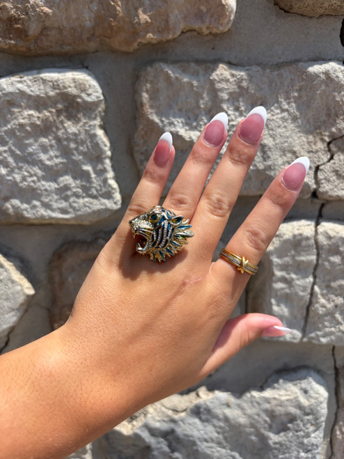 Vist Large View of Product Image Which is Used Gucci tiger Ring