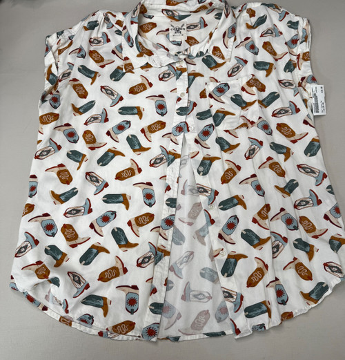 Vist Large View of Product Image Which is Used Cotton & Rye Short Sleeve Top XL-16