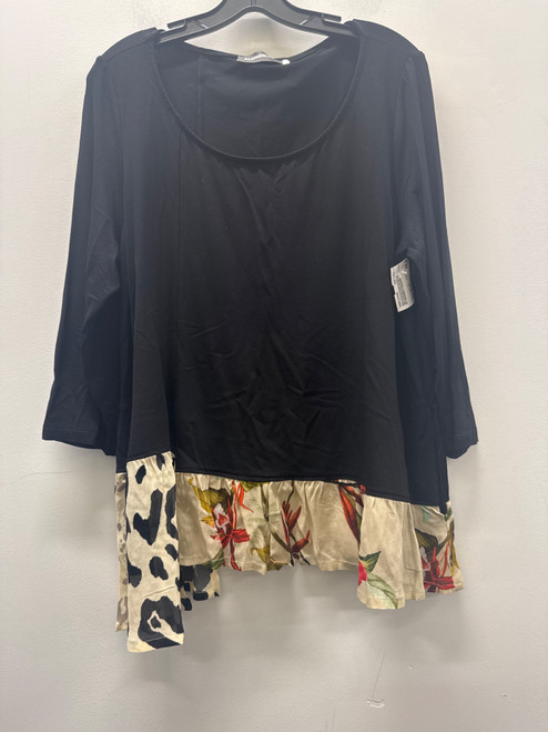 Vist Large View of Product Image Which is Used Black Alembika Long Sleeve Top 3X-22