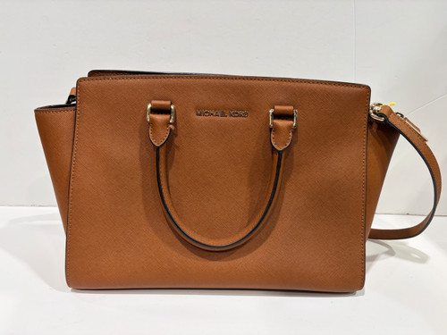 Vist Large View of Product Image Which is Used Michael Michael Kors Large Leather Handbag