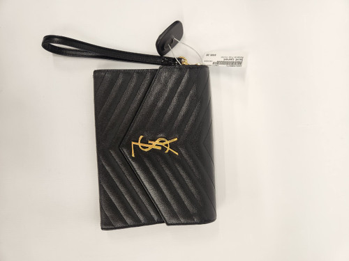 Vist Large View of Product Image Which is Used Saint Laurent Leather Wristlet