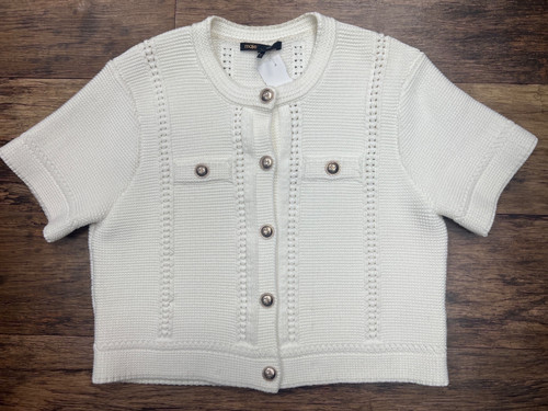 Vist Large View of Product Image Which is Used Maje Short Sleeve Sweater XS-0/2