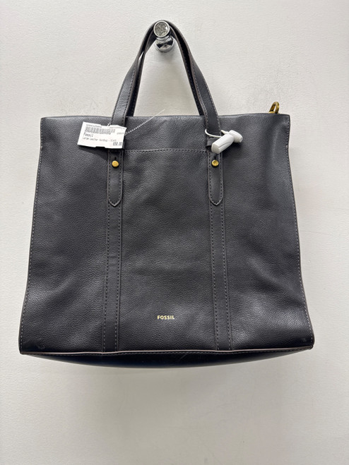 Vist Large View of Product Image Which is Used Black Fossil Large Leather Handbag