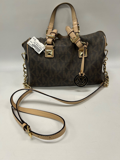 Vist Large View of Product Image Which is Used Michael Michael Kors Large Leather Handbag