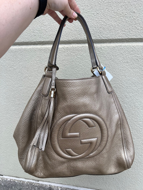 Vist Large View of Product Image Which is Used Gucci Large Leather Handbag