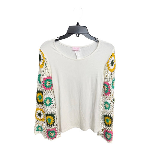 Vist Large View of Product Image Which is Used Pink Lilly Long Sleeve Top M-8/10