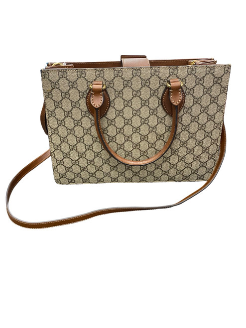 Vist Large View of Product Image Which is Used Gucci Large Leather Handbag
