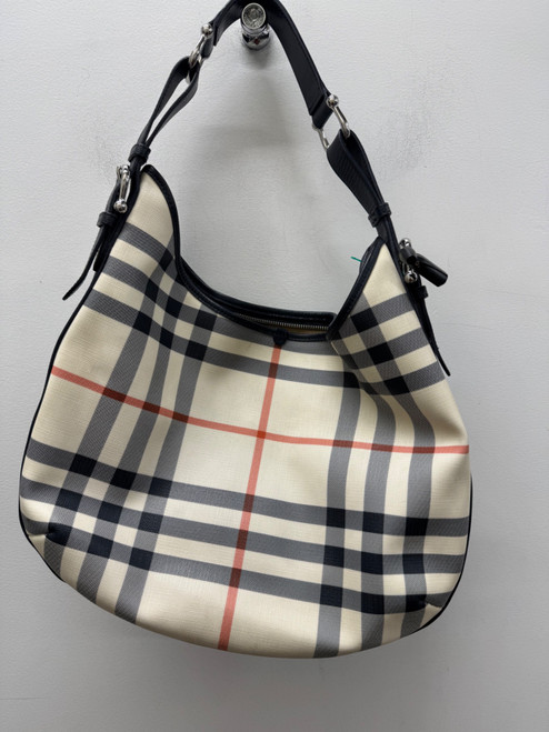 Vist Large View of Product Image Which is Used Tan  Burberry Large Leather Handbag