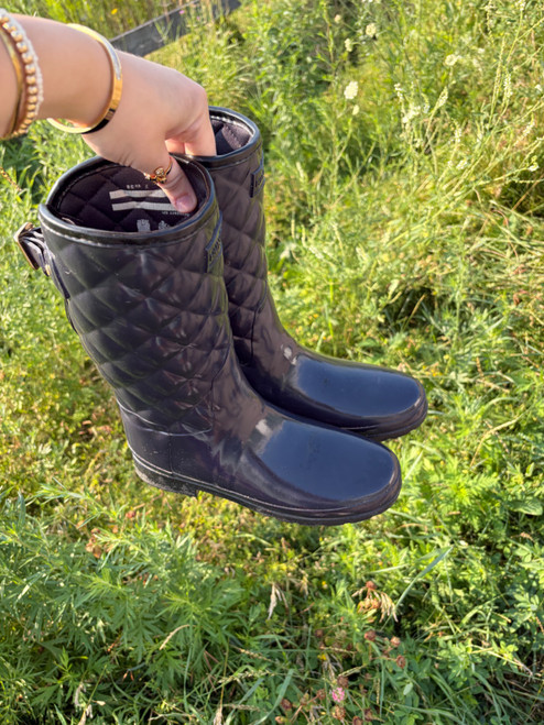 Vist Large View of Product Image Which is Used Hunter Rain Boots 7