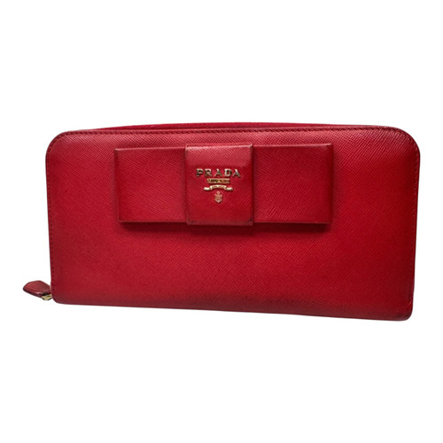 Vist Large View of Product Image Which is Used Prada Leather Wallet