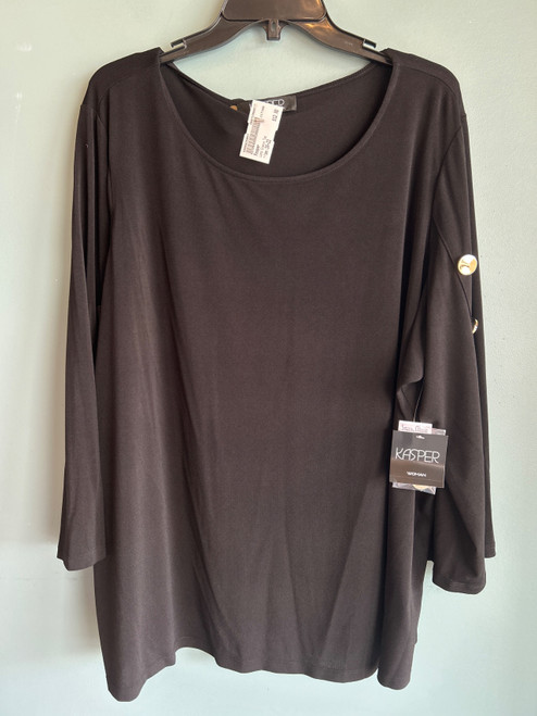 Vist Large View of Product Image Which is Used Kasper Long Sleeve Top 3X-22
