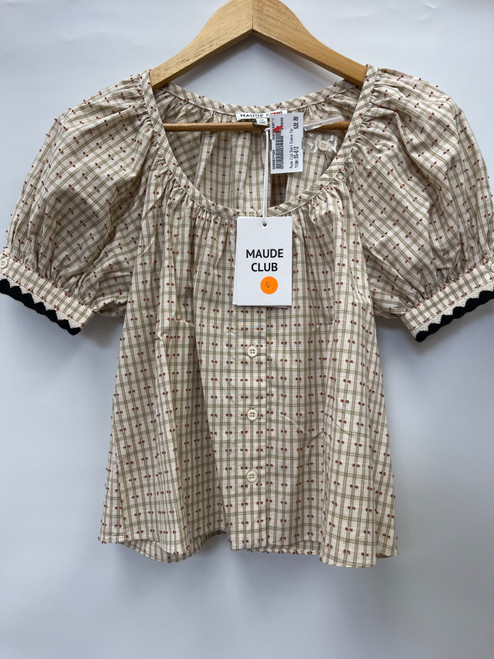 Vist Large View of Product Image Which is Used Maude Club Short Sleeve Top XS-0/2
