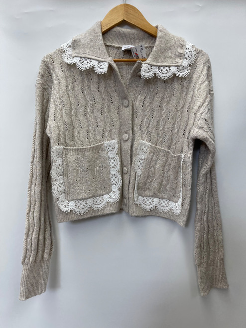 Vist Large View of Product Image Which is Used Flat White Lightweight Sweater XS-0/2
